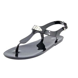 Michael Kors Sandals Women’s Black Reef Jelly PVC Thong Size 10